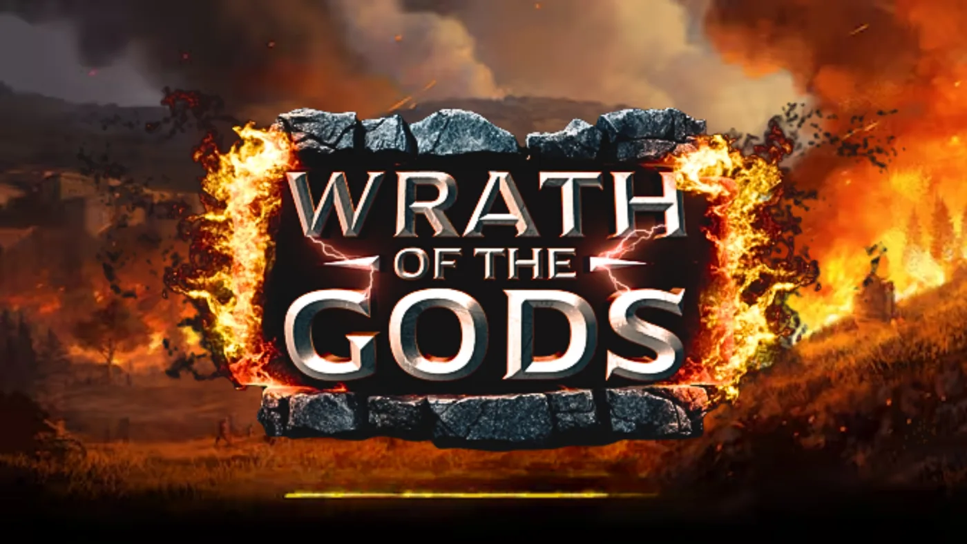 The Wrath of the Gods title in fire and stone, Age of Mythology: Retold trailer with orchestral score by Santiago Bianchi
