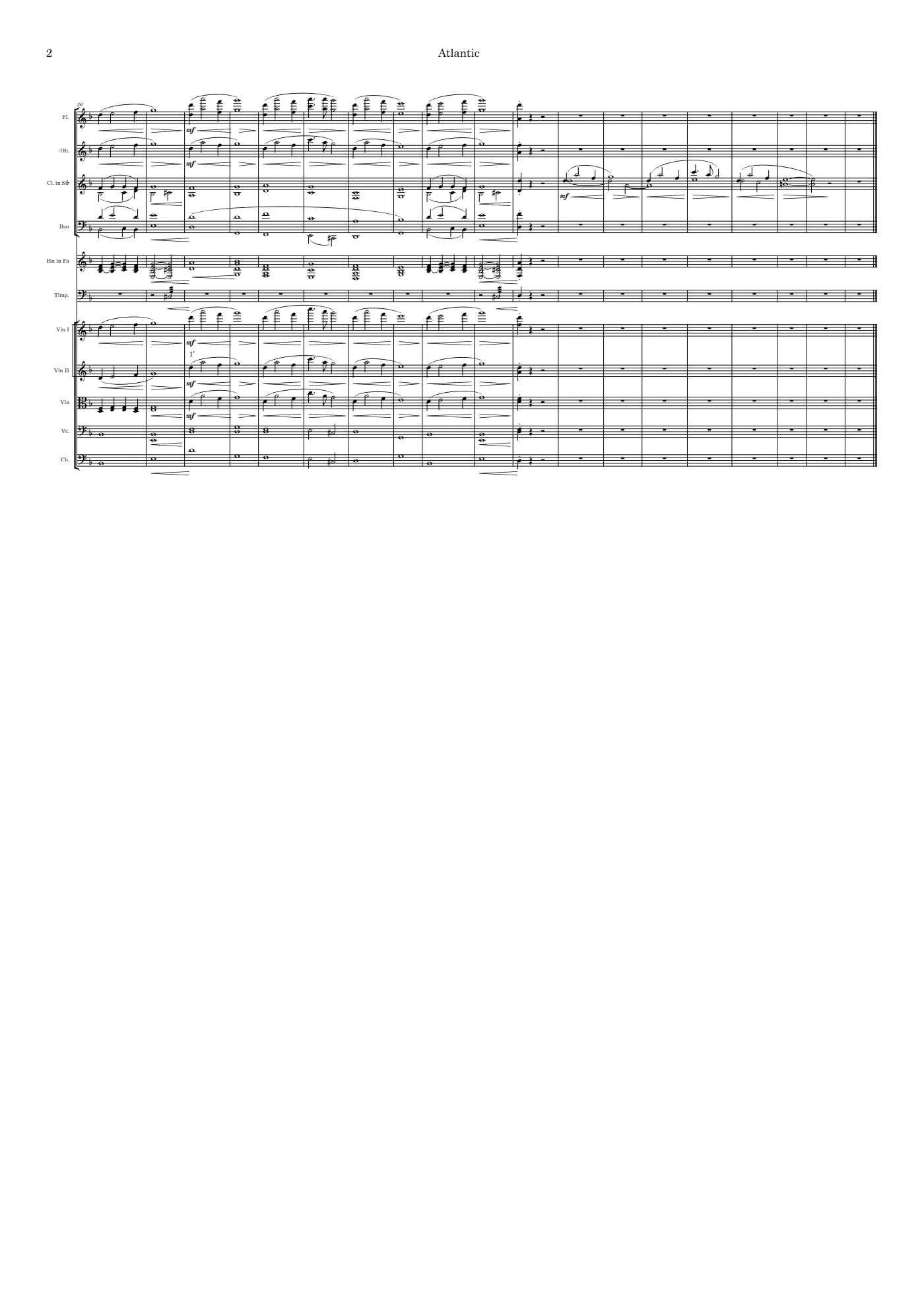 Score of Atlantic by Santiago Bianchi, page 2 of 2