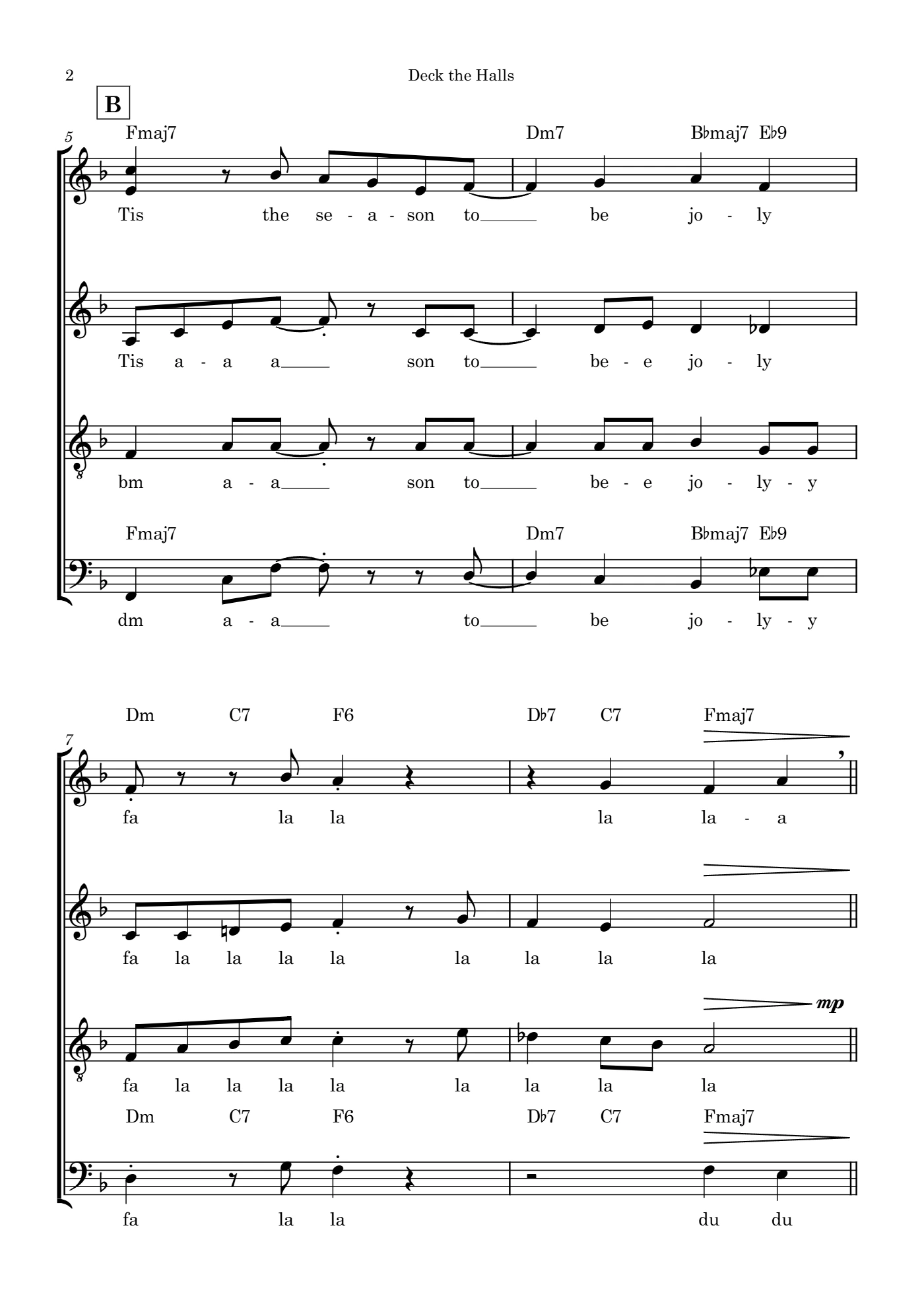 Score of Deck the Halls by Santiago Bianchi, page 2 of 4