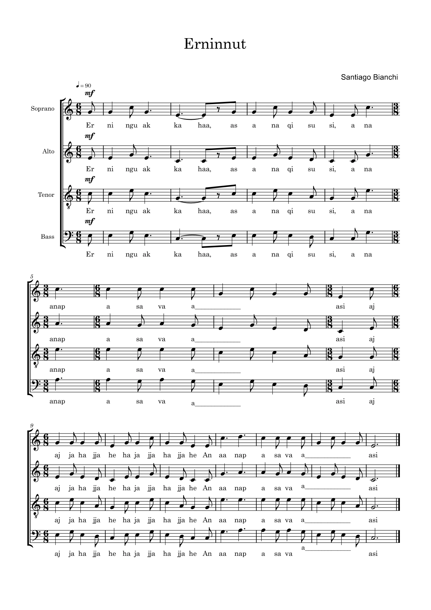 Score of Erninnut by Santiago Bianchi, page 1 of 1
