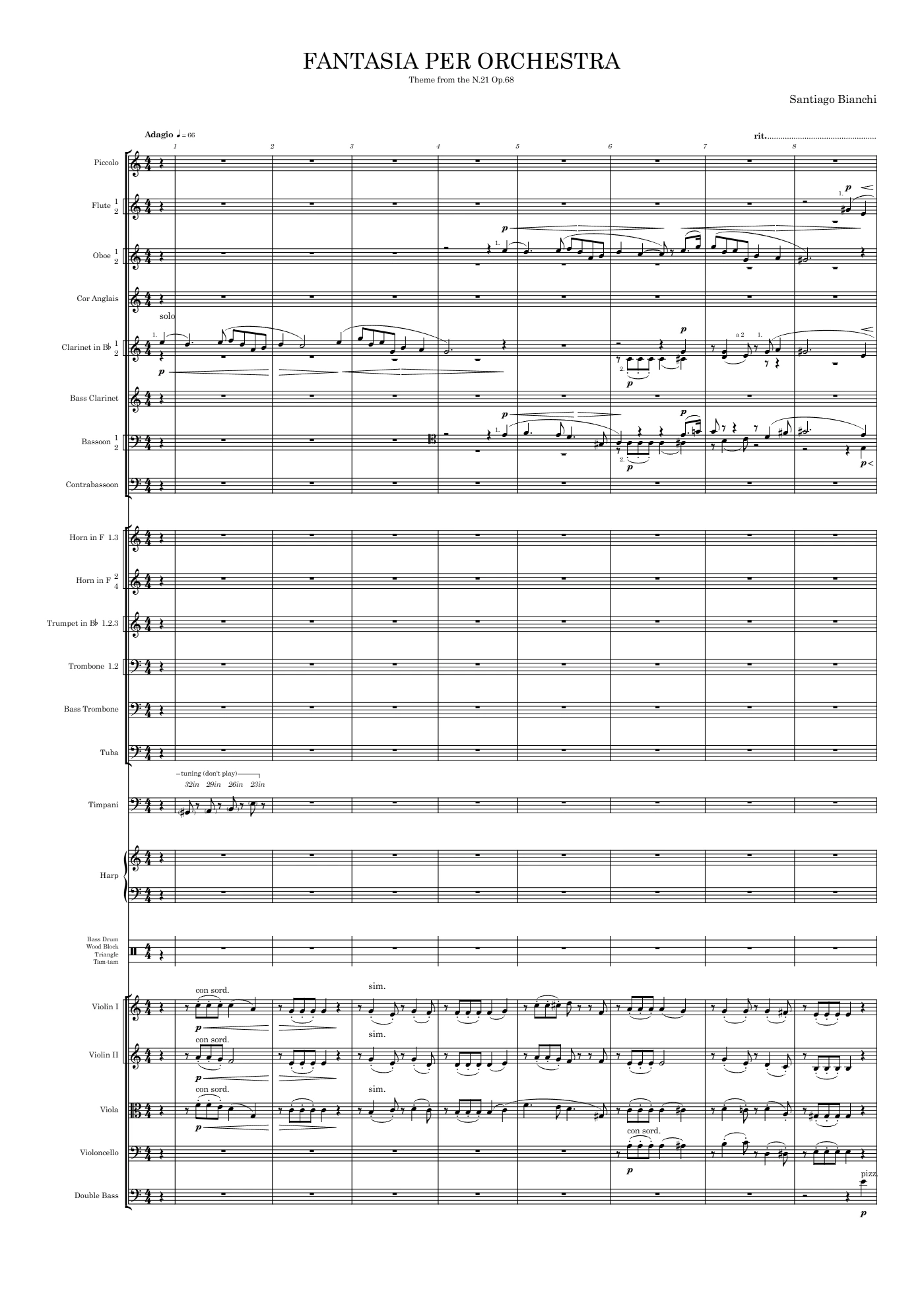 Score of Fantasia on a Theme by Schumann by Santiago Bianchi, page 1 of 11