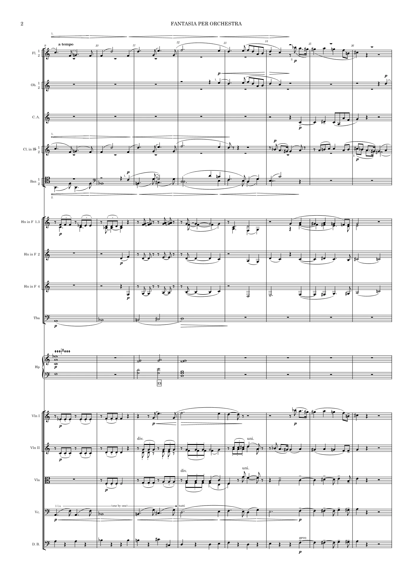 Score of Fantasia on a Theme by Schumann by Santiago Bianchi, page 2 of 11