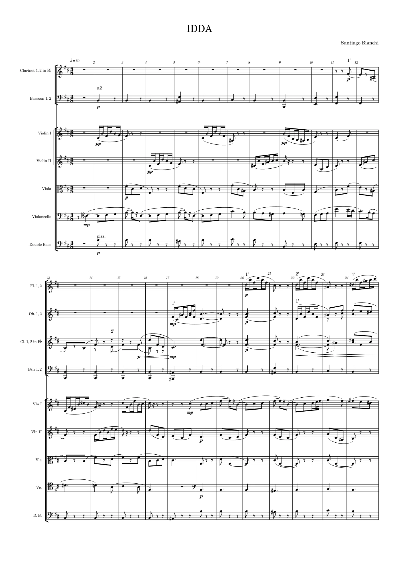 Score of Idda by Santiago Bianchi, page 1 of 8