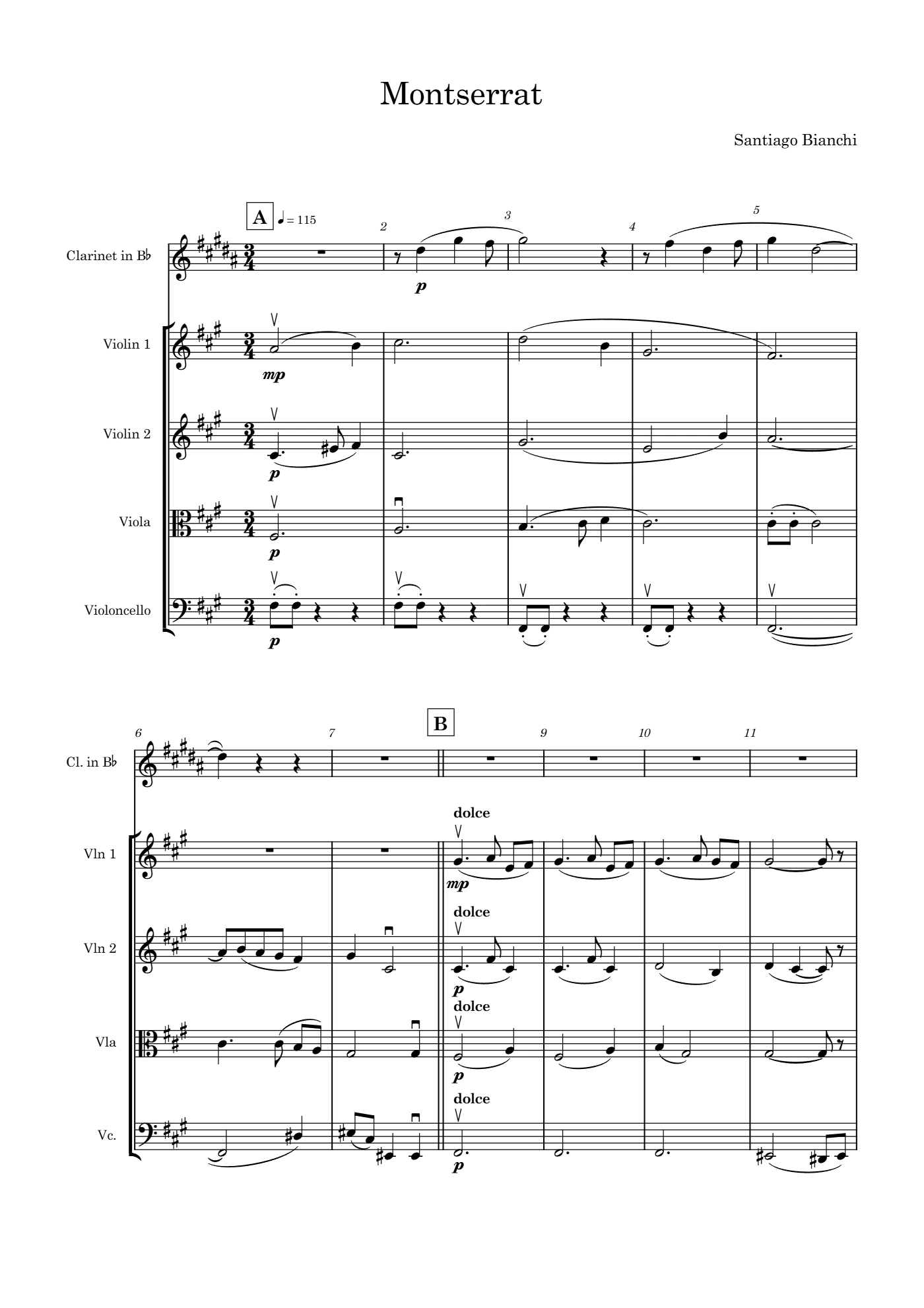 Score of Montserrat by Santiago Bianchi, page 1 of 14