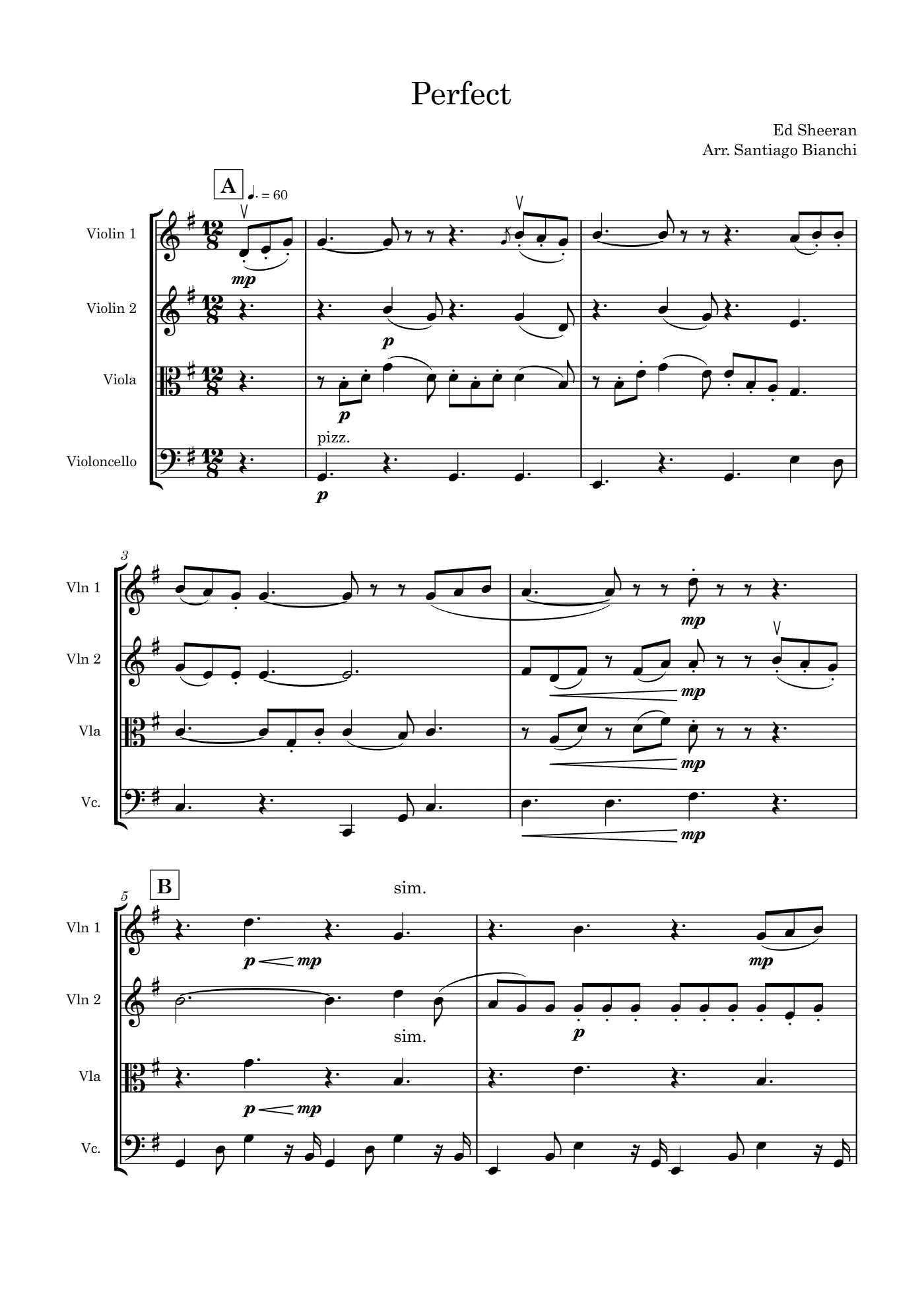 Score of Perfect by Santiago Bianchi, page 1 of 5
