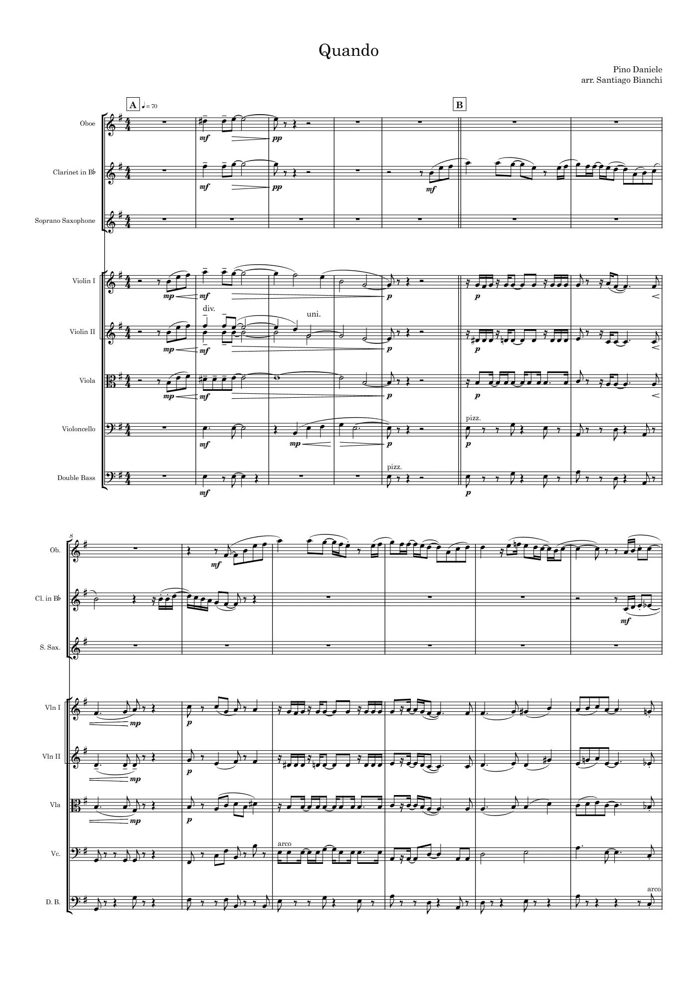 Score of Quando by Santiago Bianchi, page 1 of 2