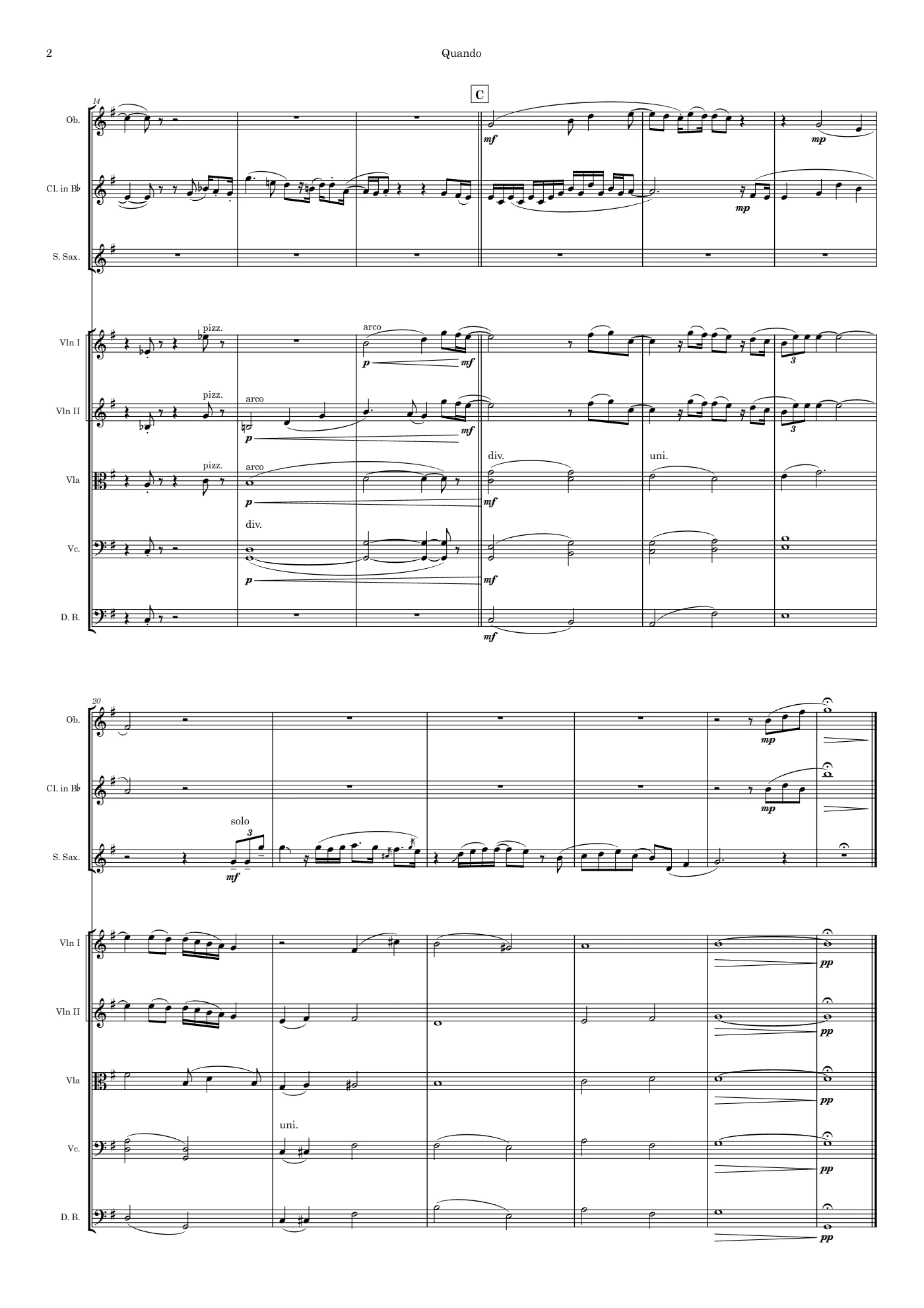 Score of Quando by Santiago Bianchi, page 2 of 2
