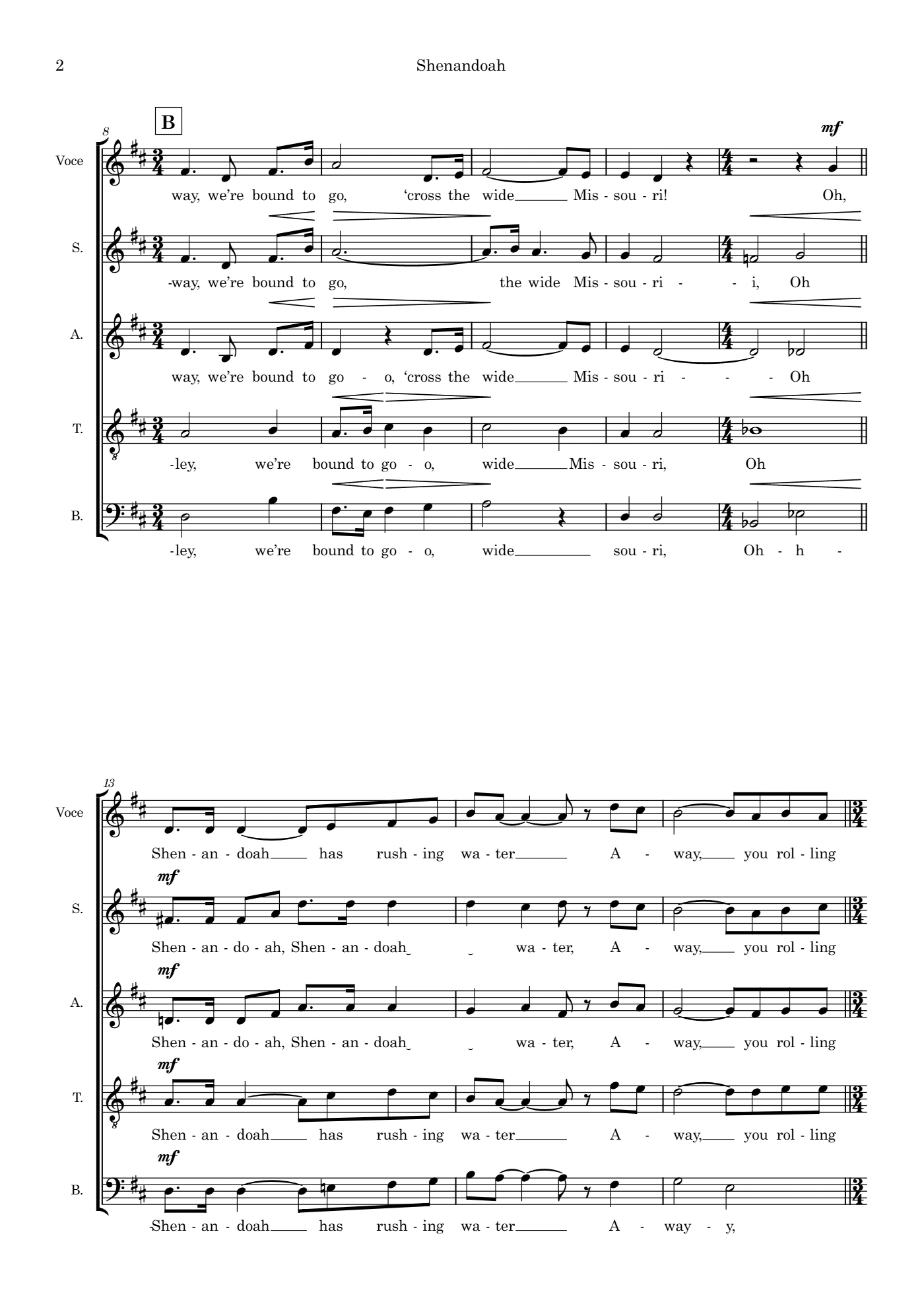 Score of Shenandoah by Santiago Bianchi, page 2 of 5