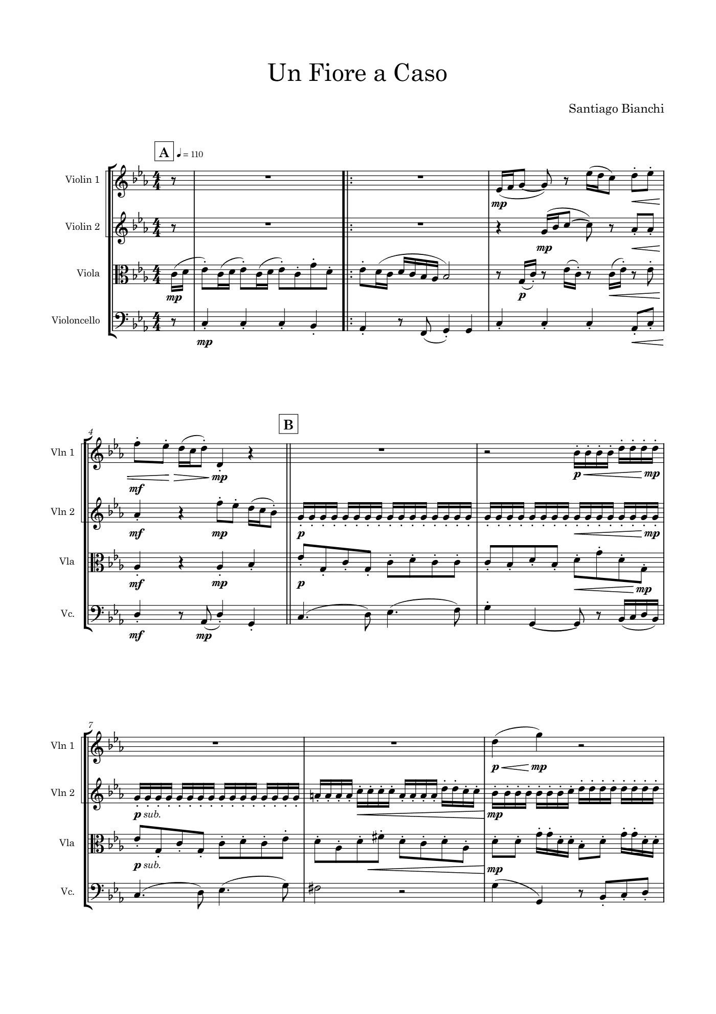 Score of A Flower at Random by Santiago Bianchi, page 1 of 1